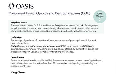 Concurrent Use of Opioids and Benzodiazepines (COB)